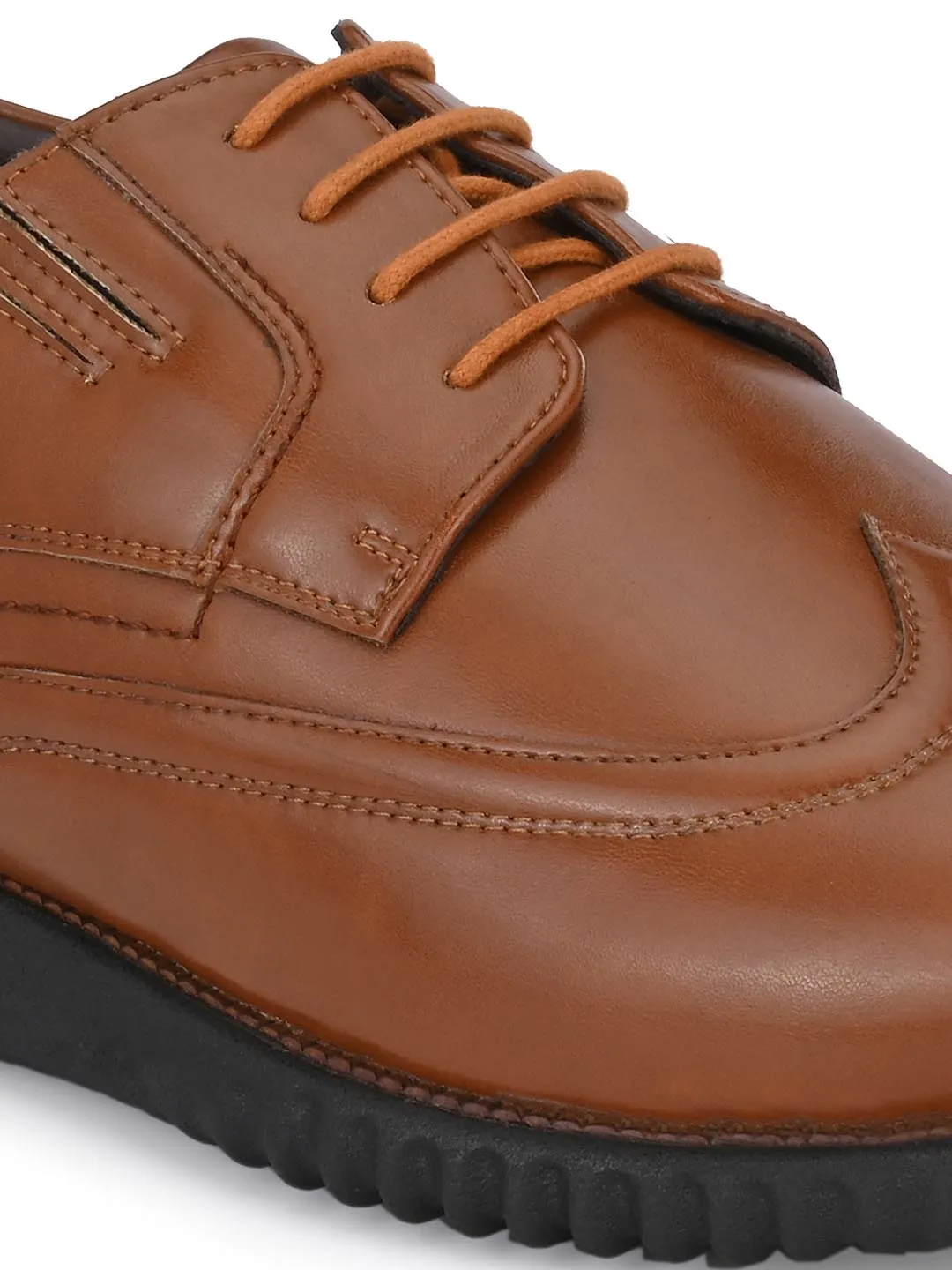 Hitz Men's Tan Synthetic Lace-up Casual Shoes