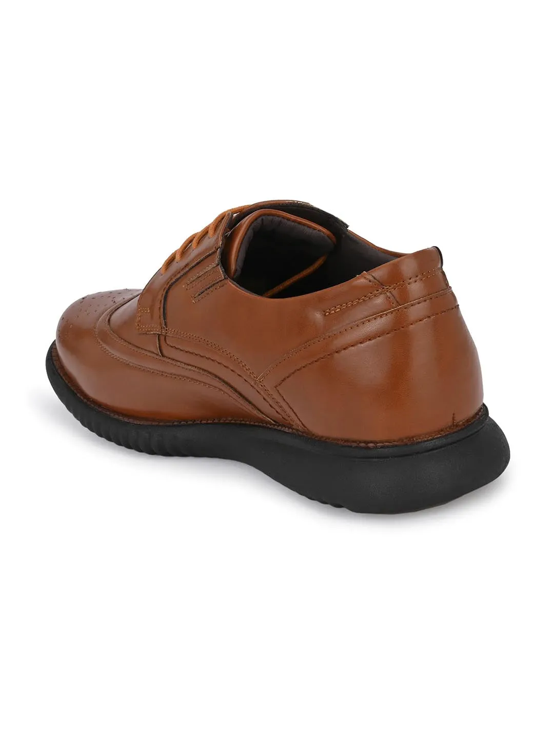 Hitz Men's Tan Synthetic Lace-up Casual Shoes