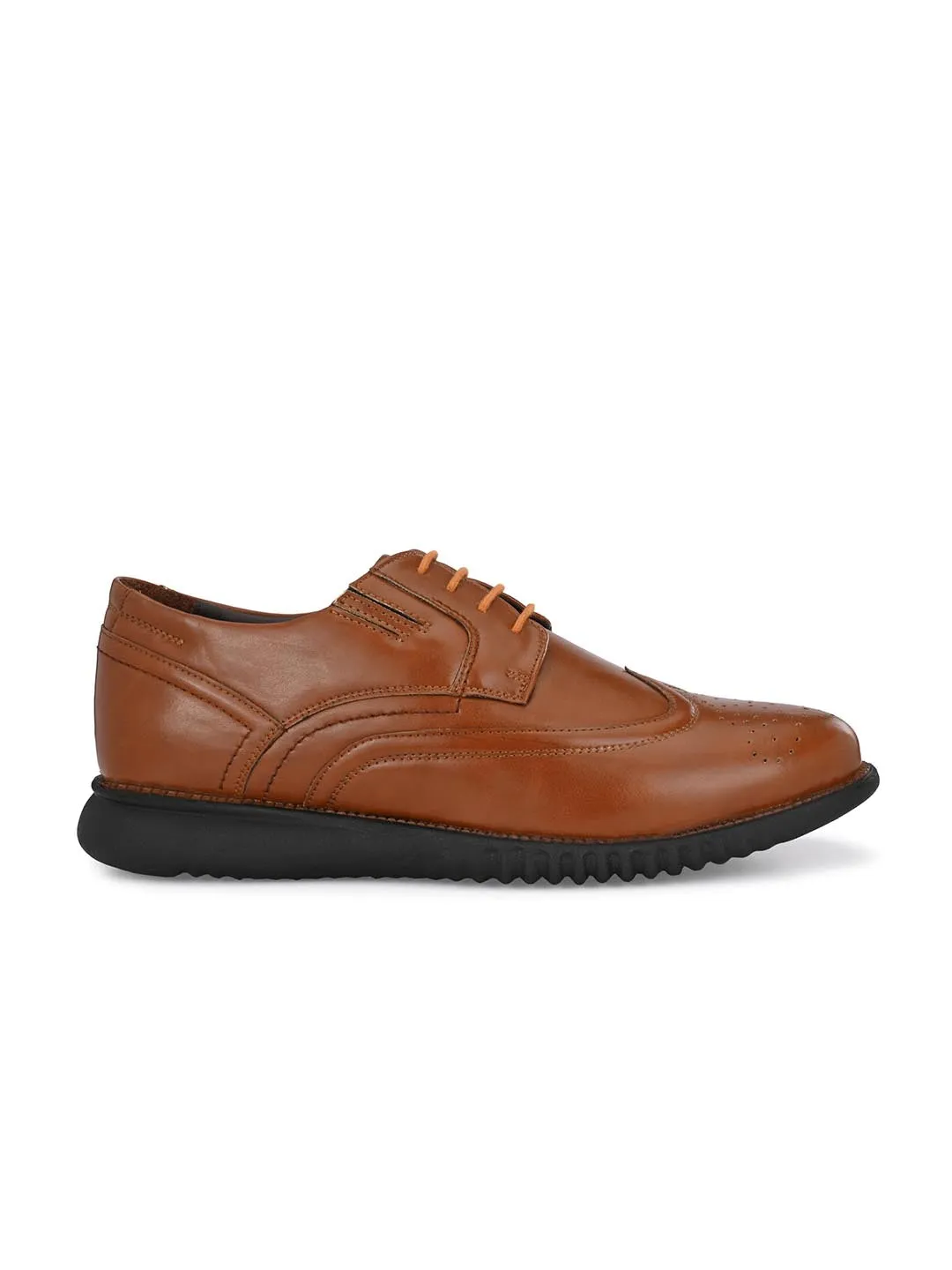 Hitz Men's Tan Synthetic Lace-up Casual Shoes