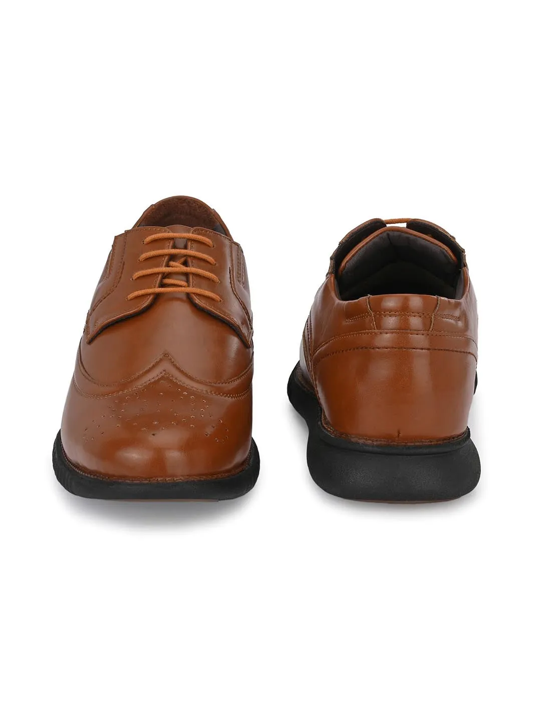 Hitz Men's Tan Synthetic Lace-up Casual Shoes