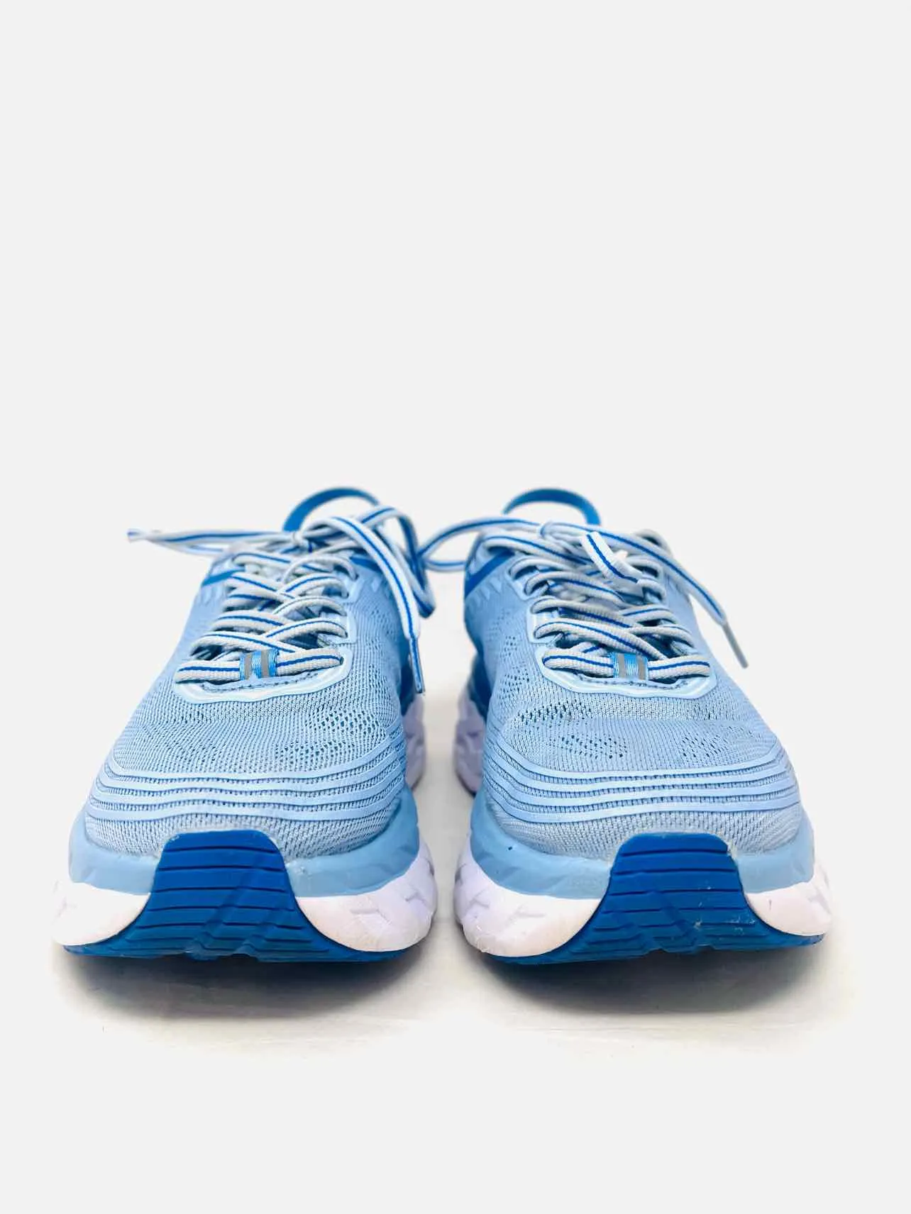 Hoka Size 5.5 Lt Blue/White Lace-Up Mesh AS IS Shoes Sneakers