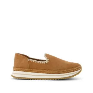 Jocelyn Brown Suede Deco Stitch Espadrille Sneaker