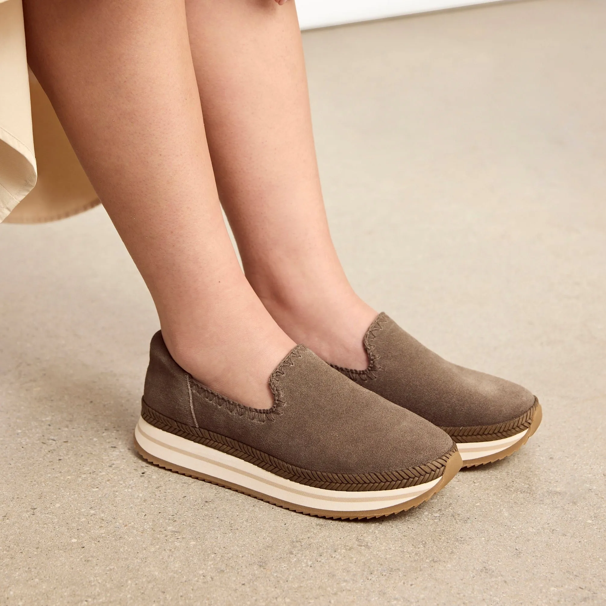 Jocelyn Olive Deco Stitch Espadrille Sneaker