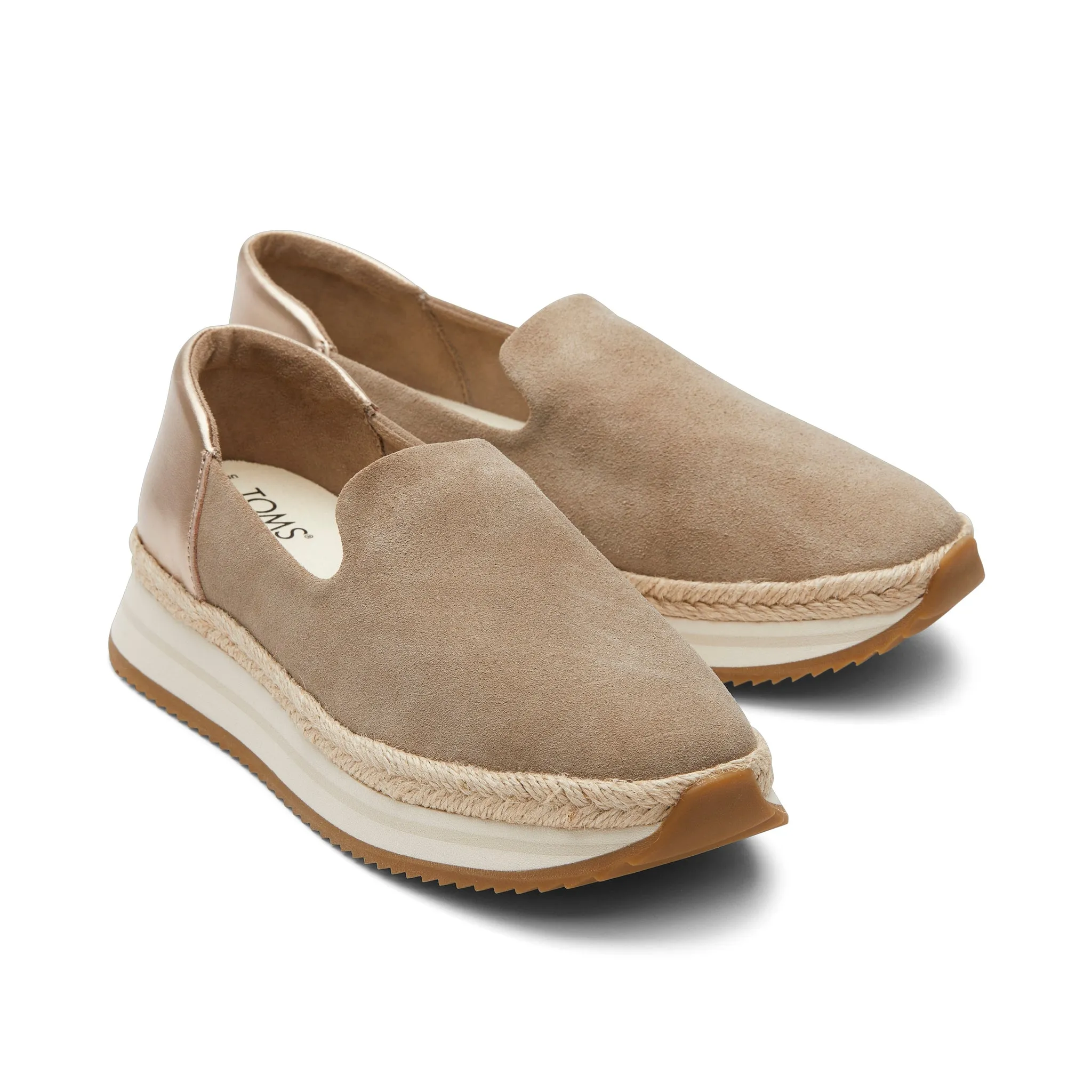 Jocelyn Taupe Metallic Suede Espadrille Sneaker