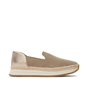 Jocelyn Taupe Metallic Suede Espadrille Sneaker