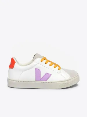 Kids Laces Leather Esplar Trainers in White