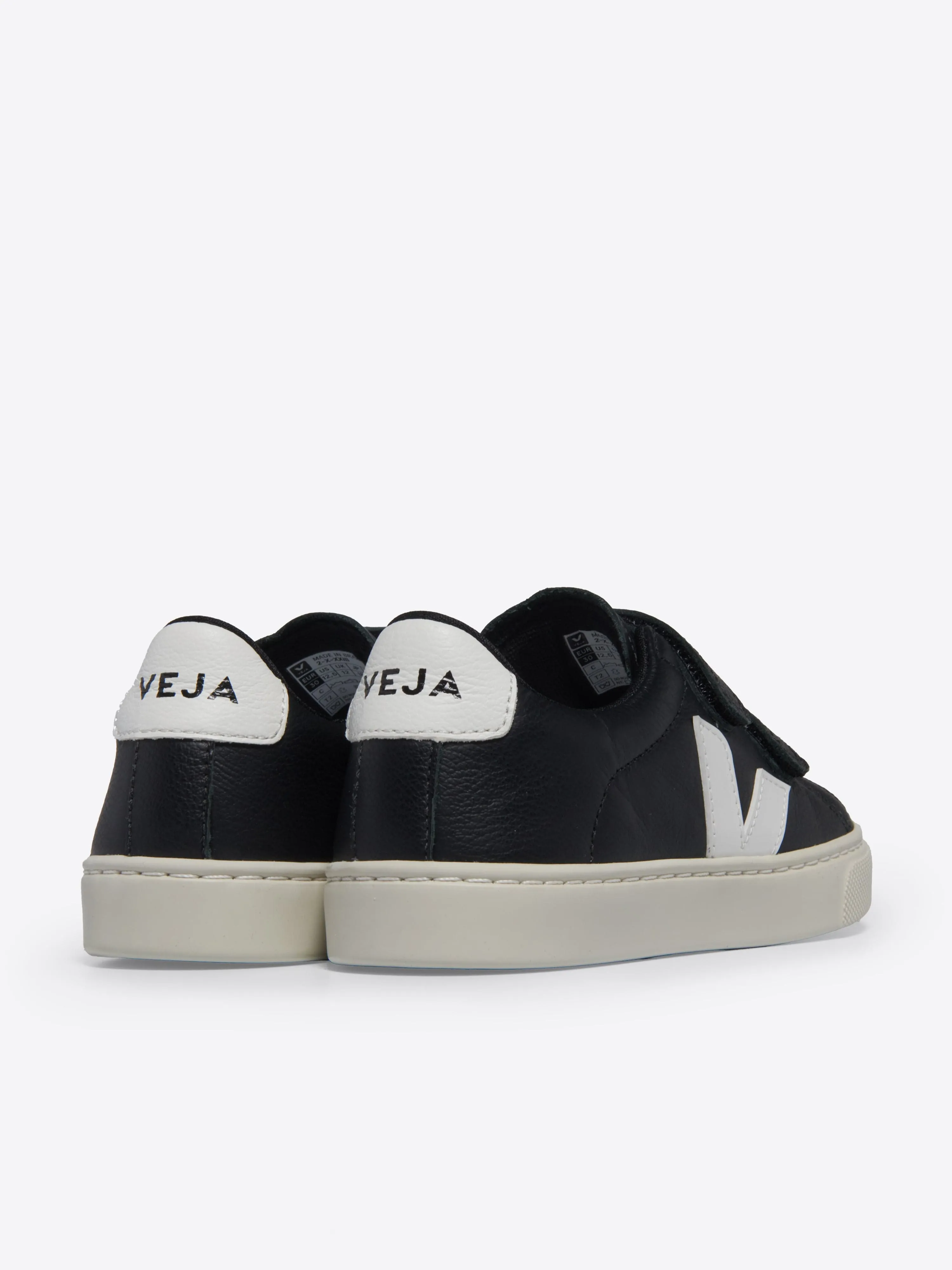 Kids Leather Esplar Trainers in Black