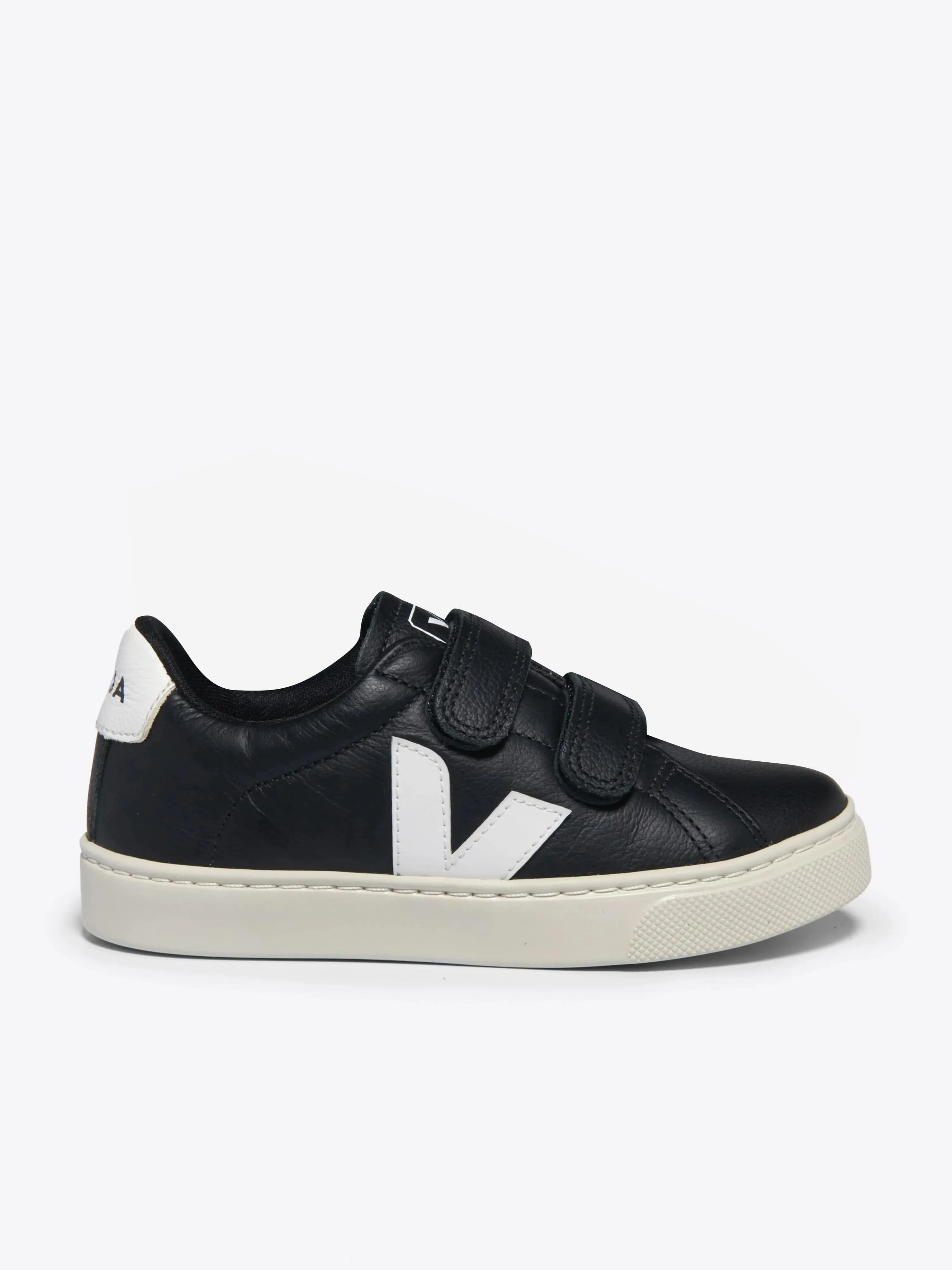 Kids Leather Esplar Trainers in Black