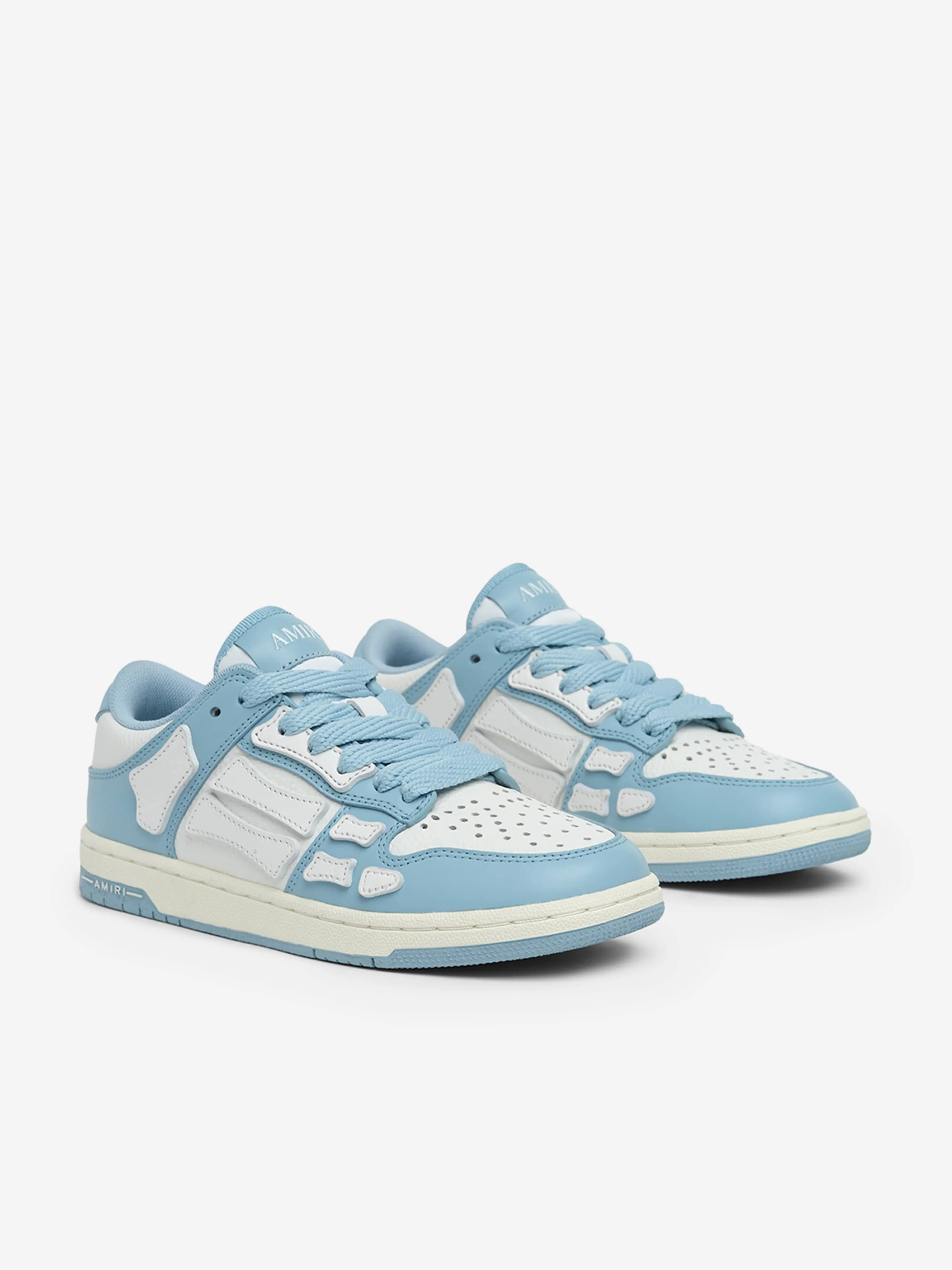 Kids Leather Skel Top Low Trainers in Blue