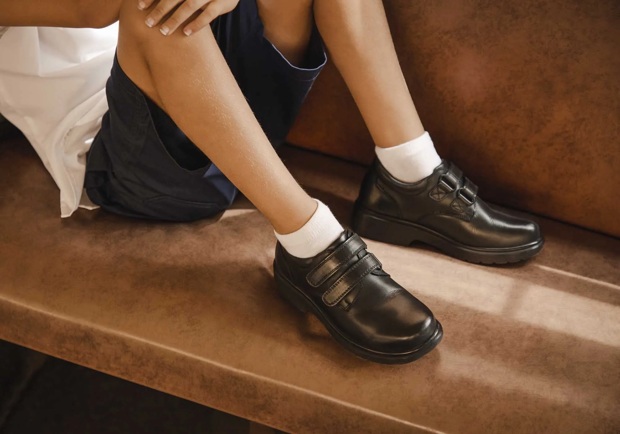 Koala By Grosby Kairan Adjustable Strap Leather School Shoes Grosby Shoes