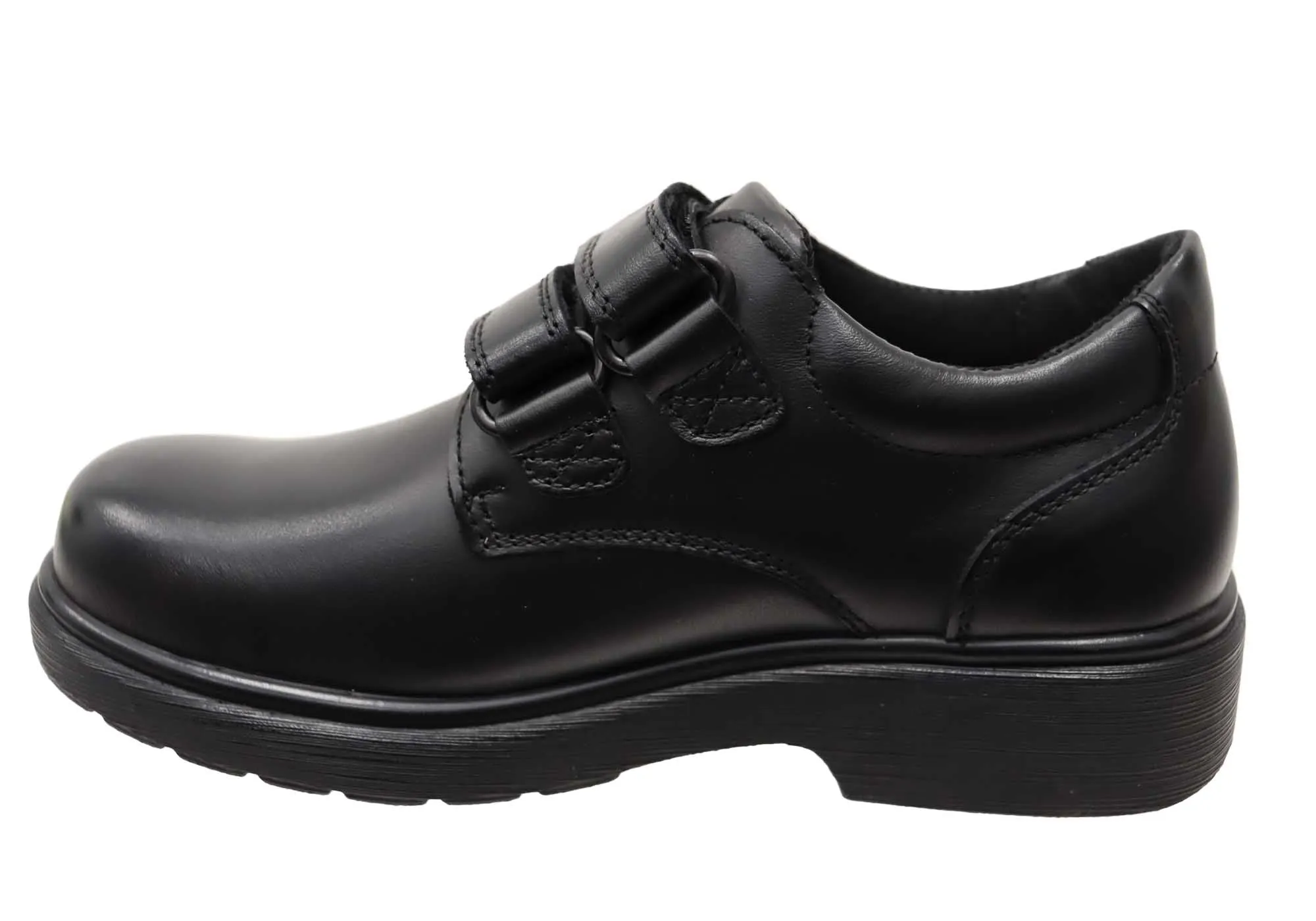 Koala By Grosby Kairan Adjustable Strap Leather School Shoes Grosby Shoes