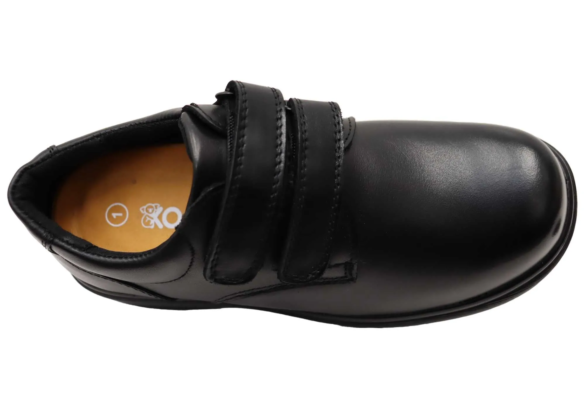 Koala By Grosby Kairan Adjustable Strap Leather School Shoes Grosby Shoes