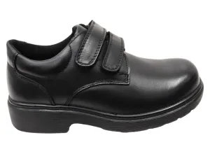 Koala By Grosby Kairan Adjustable Strap Leather School Shoes Grosby Shoes