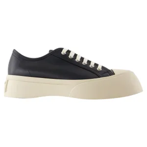 Laced Up Sneakers - Marni - Leather - Black