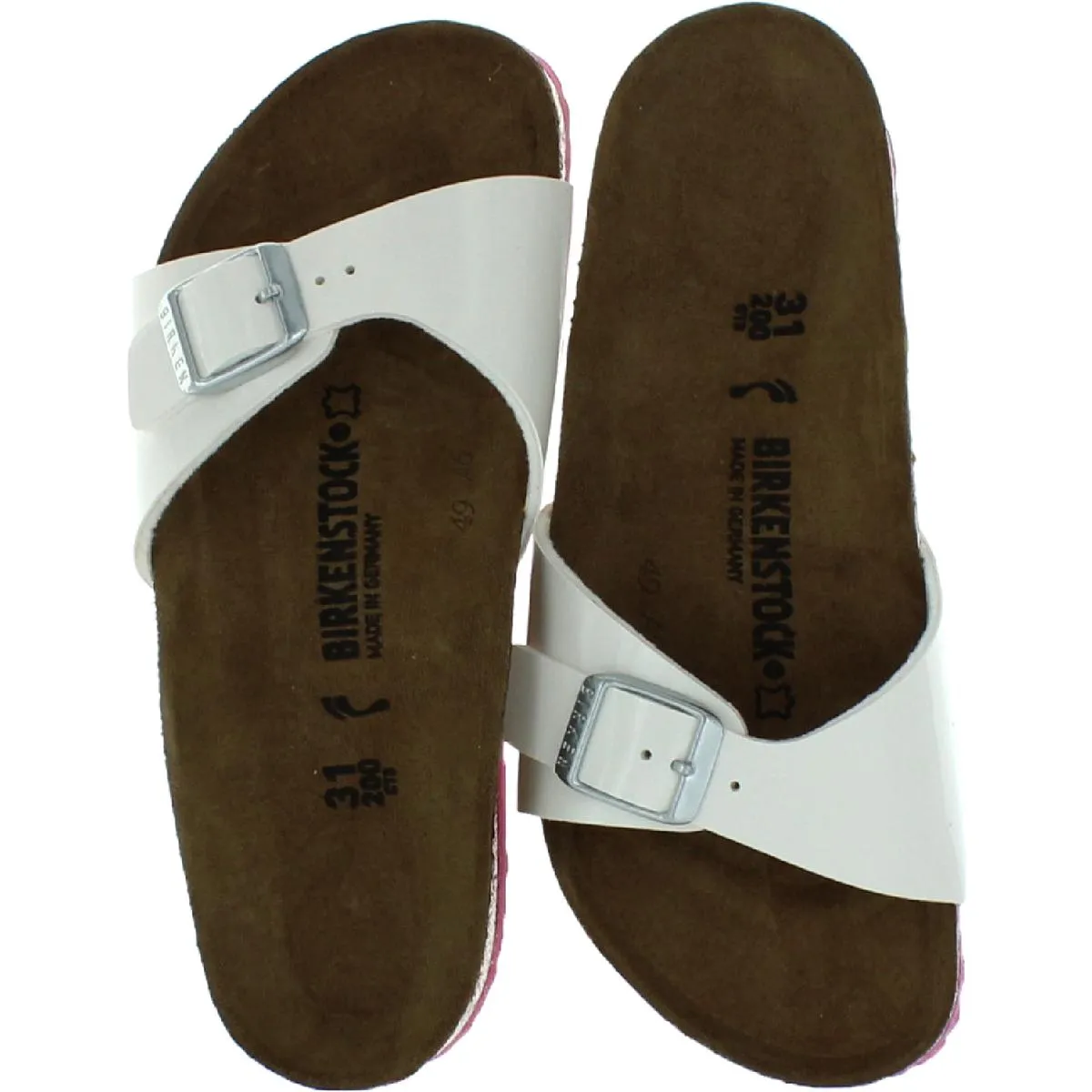 Madrid Kids Girls Birko-Flor Slip On Footbed Sandals