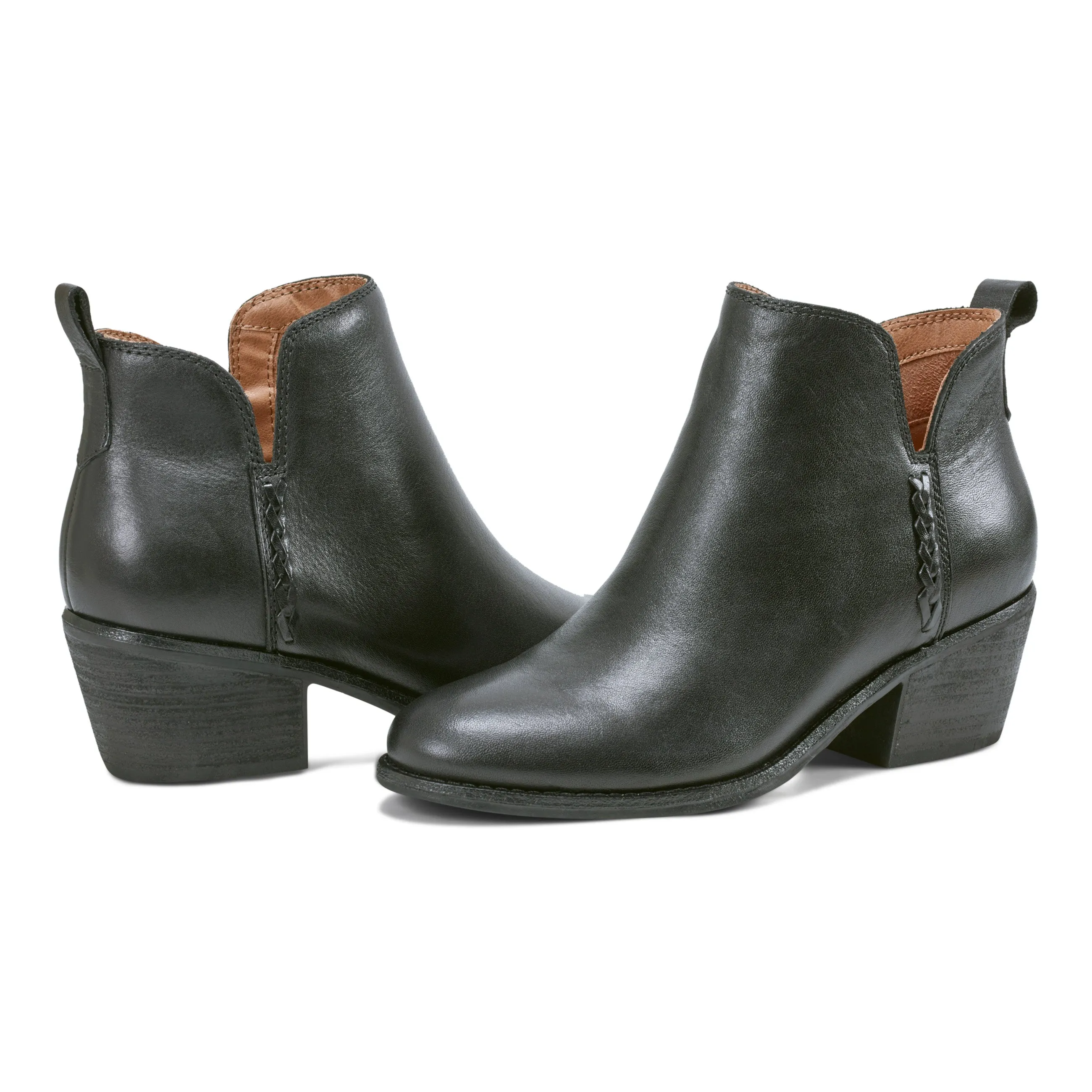 Marisole Block Heel Slip-on Casual Booties