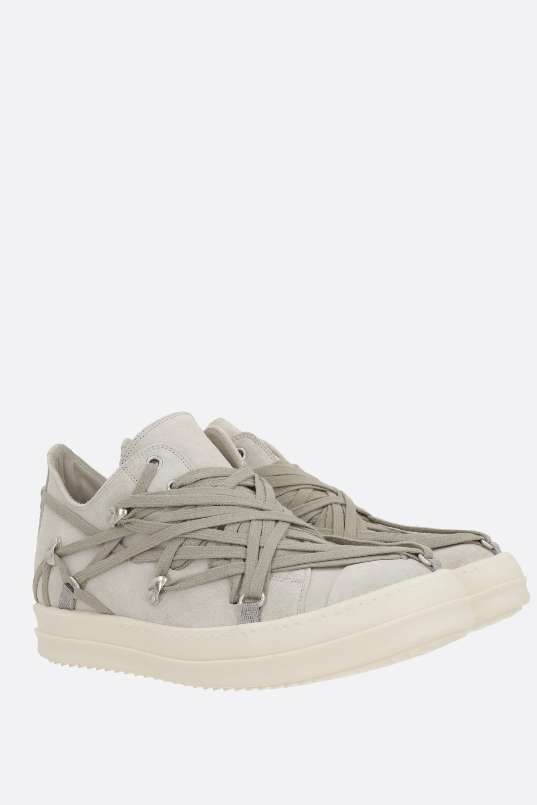 Megalaced suede sneakers