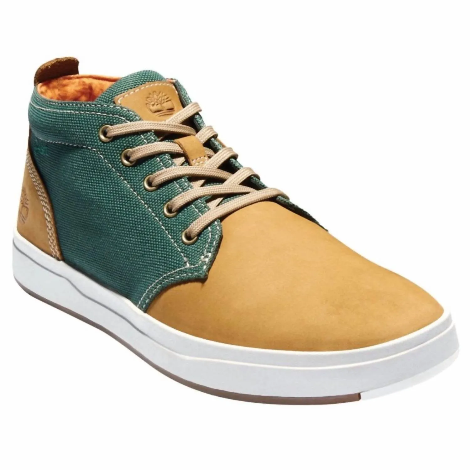 Men's Davis Square Chukka Shoes In Wheat Nubuck/green