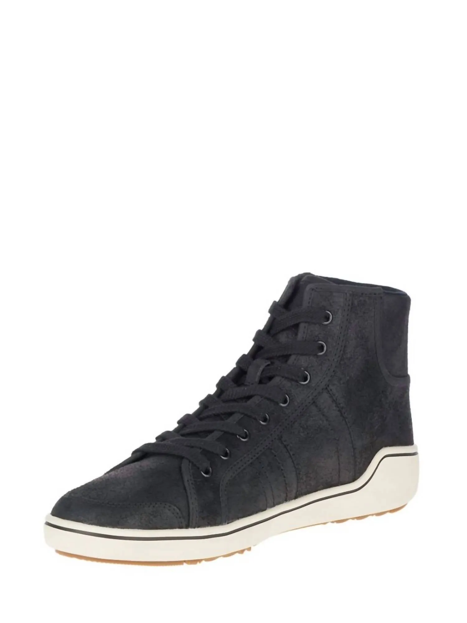 Men's Primer Mid Leather Sneaker Shoes In Black