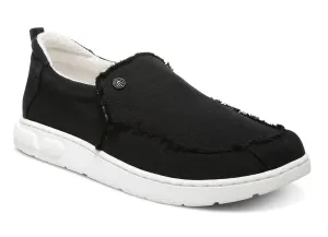 Men's Seaview Canvas Slip-On Shoes In Black