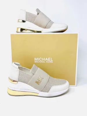 Michael Michael Kors Size 8 Champagne Slip-on Glitter W/ BOX!!! Shoes Sneakers