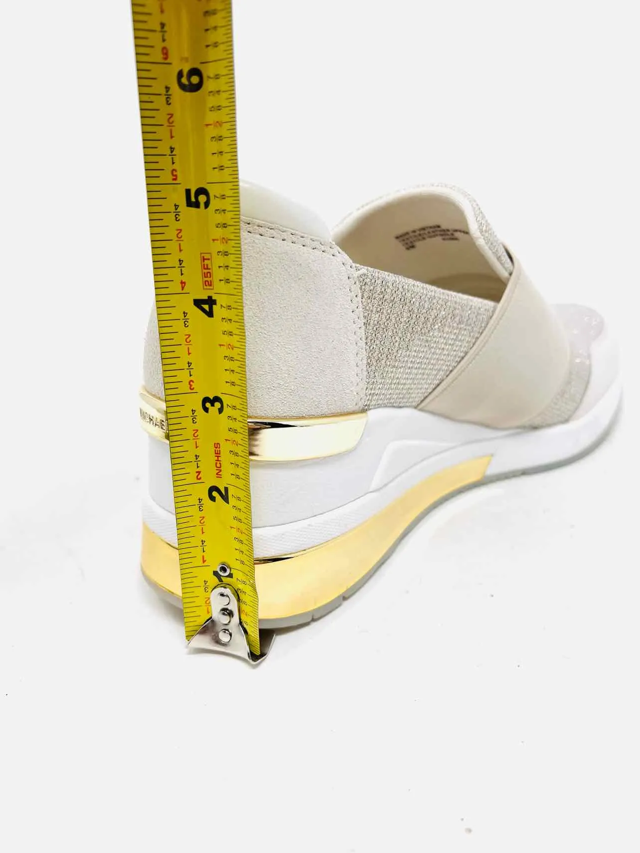 Michael Michael Kors Size 8 Champagne Slip-on Glitter W/ BOX!!! Shoes Sneakers