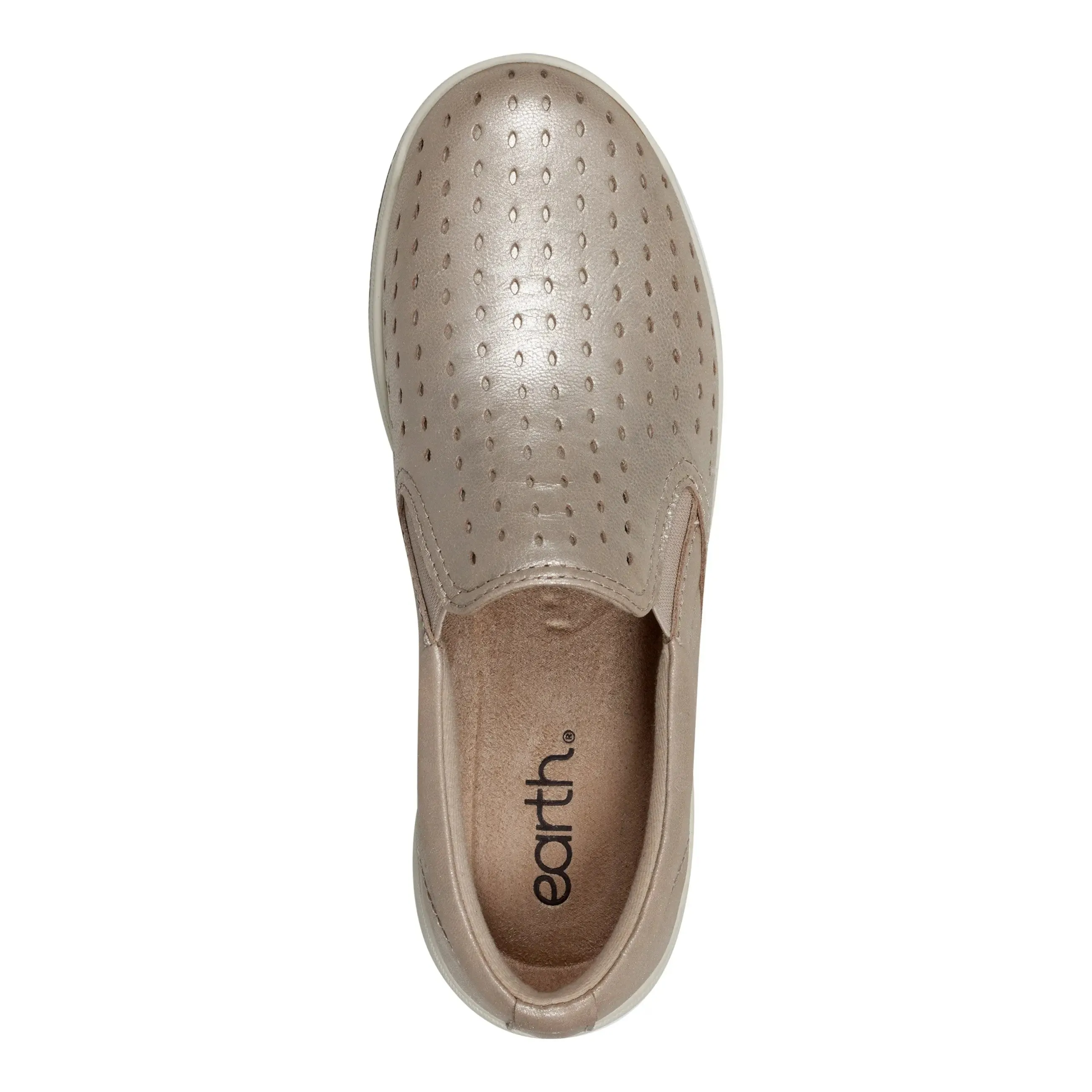 Nel Laser Cut Round Toe Casual Slip-on Sneakers