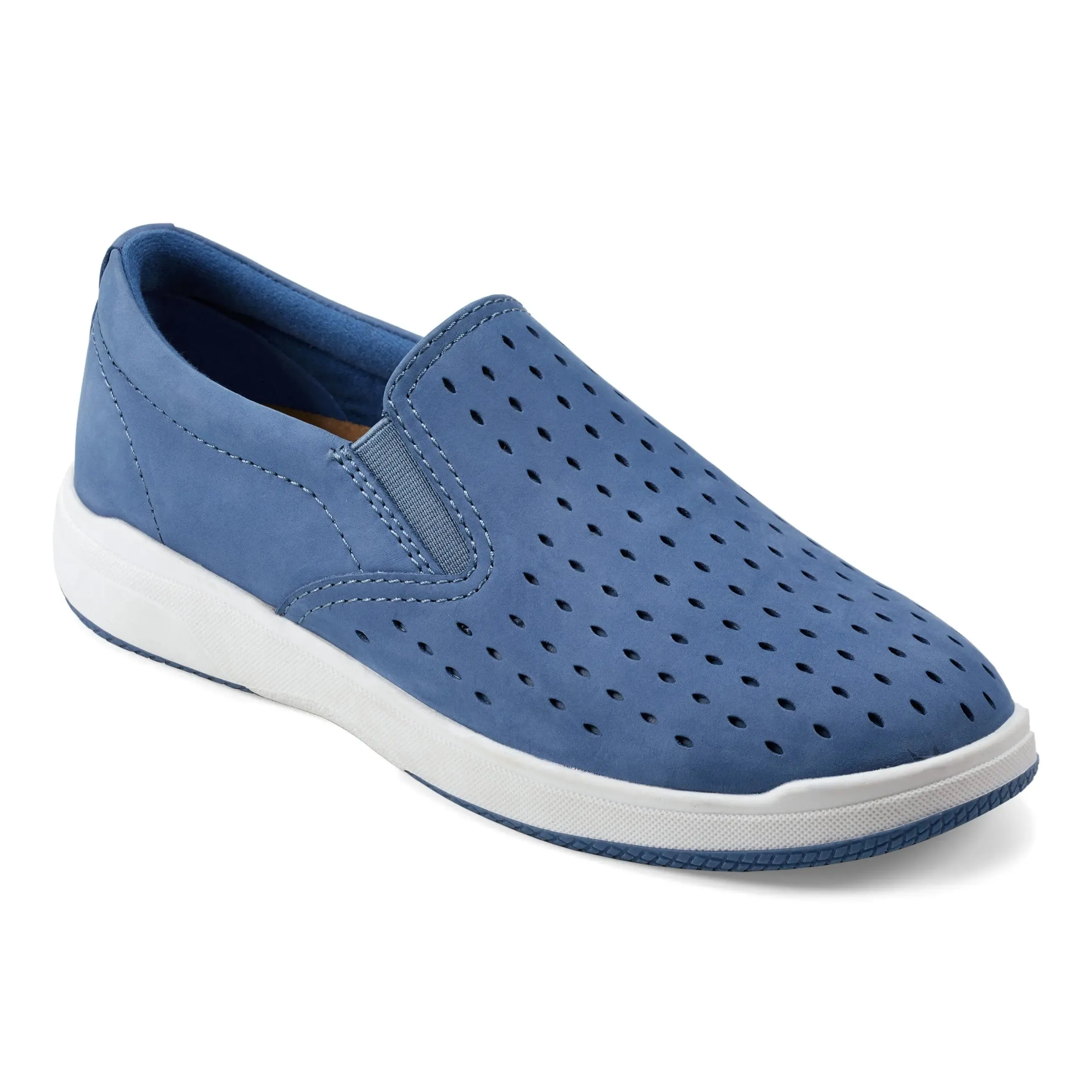 Nel Laser Cut Round Toe Casual Slip-on Sneakers