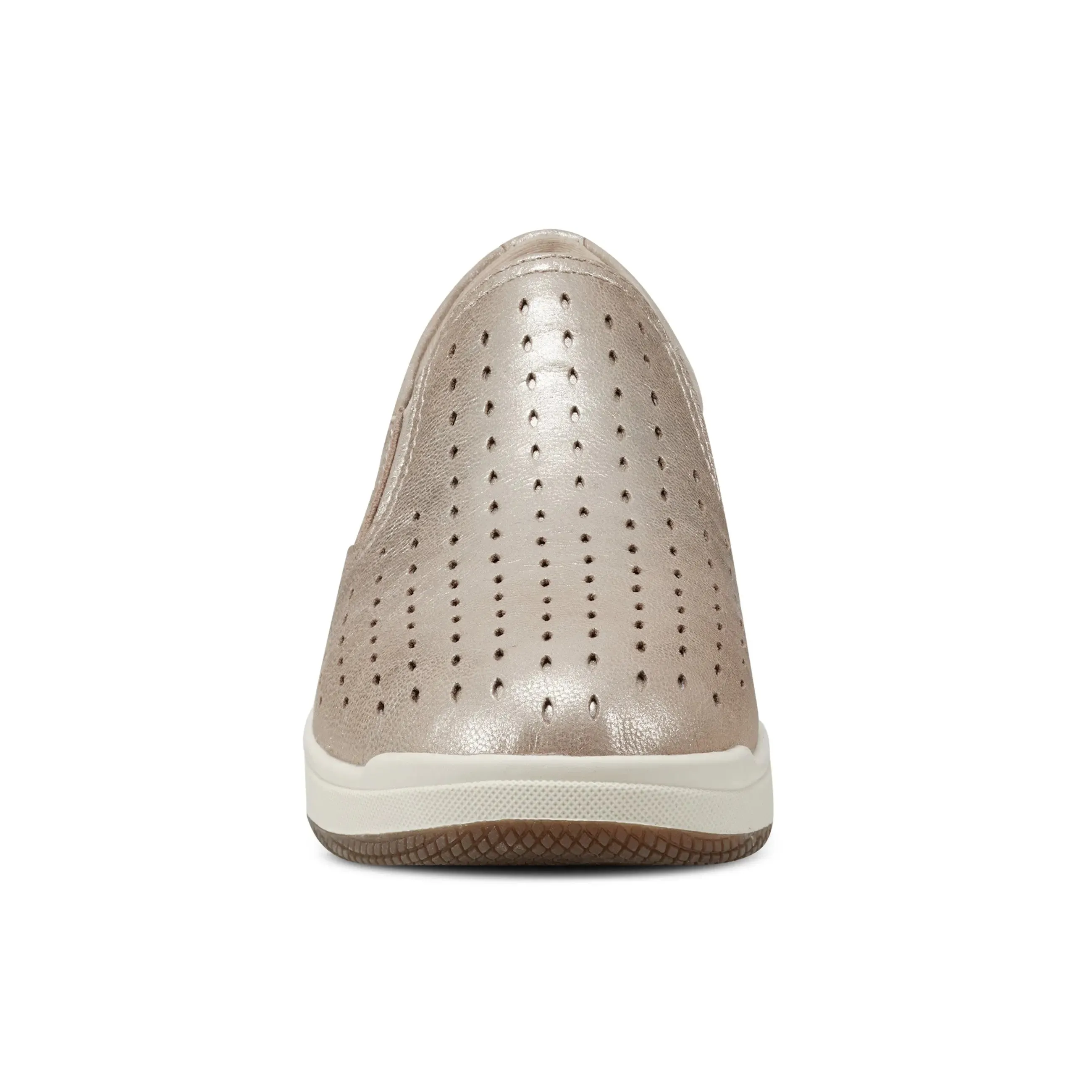 Nel Laser Cut Round Toe Casual Slip-on Sneakers