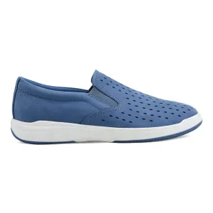 Nel Laser Cut Round Toe Casual Slip-on Sneakers