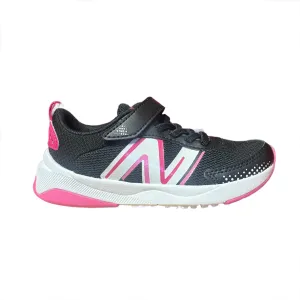 New Balance Shoes Kid's Dynasoft 545 Bungee Lace with Top Strap Black/Carnival Pink (10.5c-3Y)
