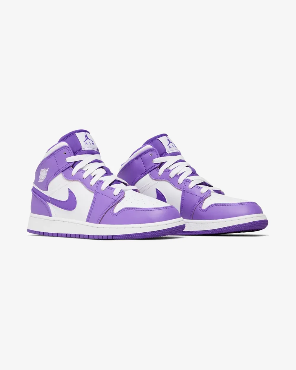 NIKE AIR JORDAN1 MID GS PURPLE VENOM WHITE (NEW)