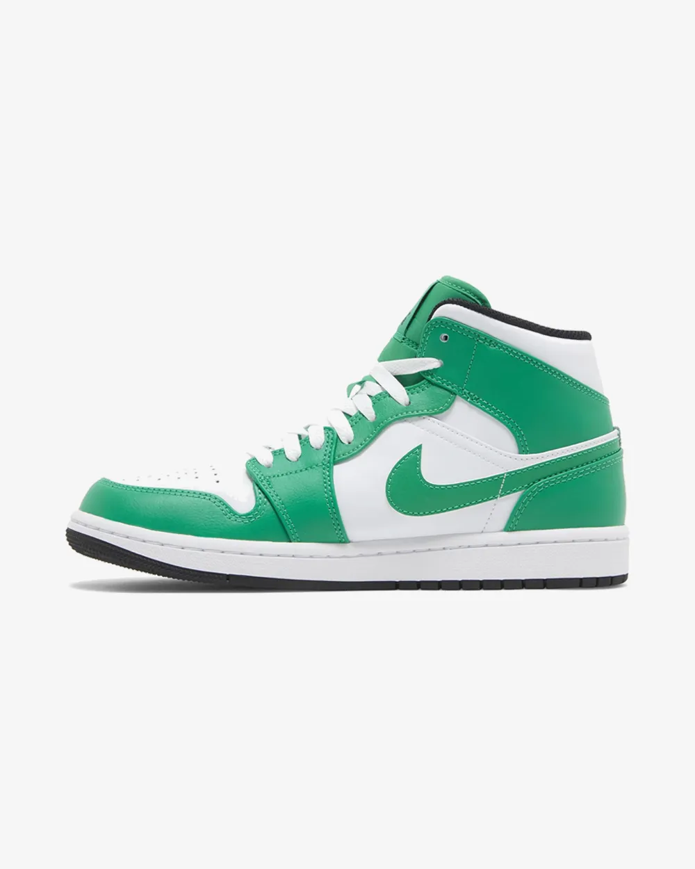 NIKE AIR JORDAN1 MID WHITE LUCKY GREEN