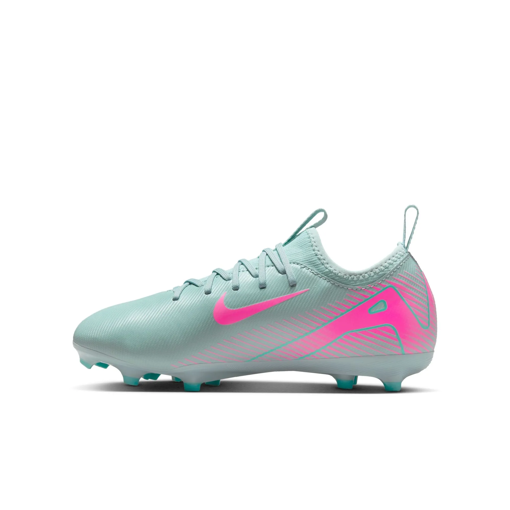 Nike Junior Zoom Vapor 16 Academy FG Firm Ground Cleats - Ocean Cube/Pink Blast