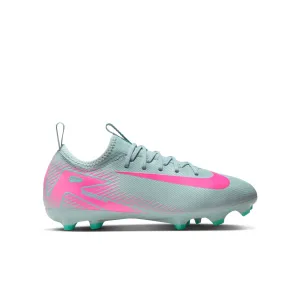 Nike Junior Zoom Vapor 16 Academy FG Firm Ground Cleats - Ocean Cube/Pink Blast