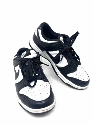Nike Size 7 Black/White Lace-Up Leather AS IS Shoes Sneakers