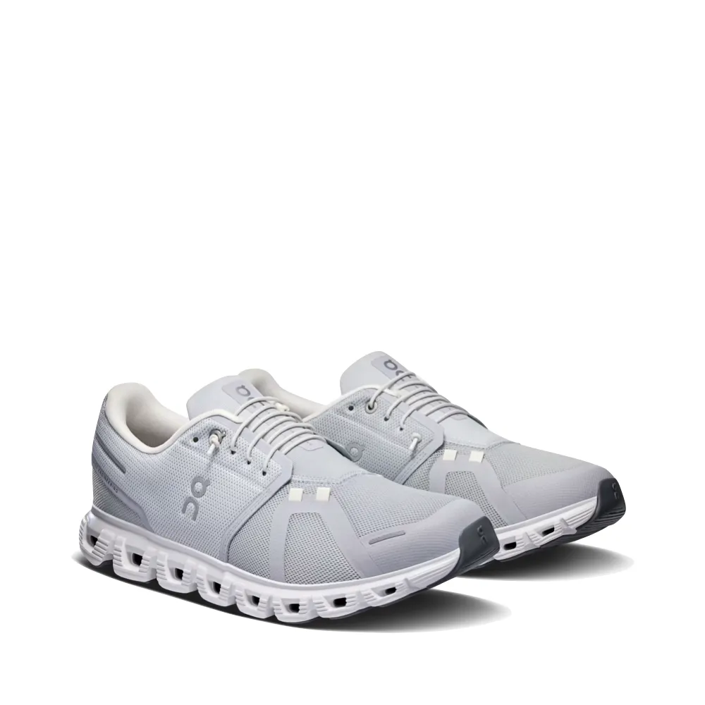 On Men's Cloud 6 Sneaker in Glacier/White
