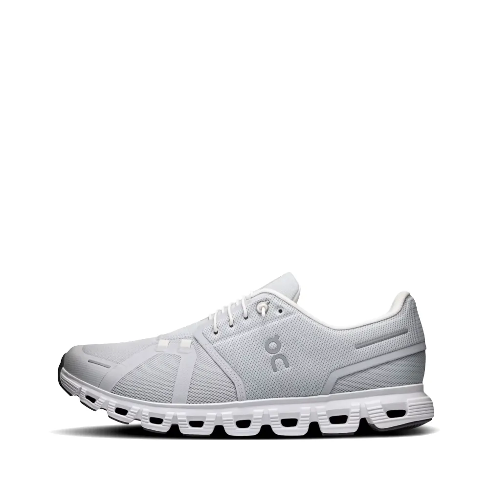 On Men's Cloud 6 Sneaker in Glacier/White