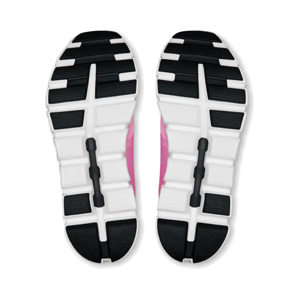 On Women's Cloud 6 Sneaker in Raspberry/White