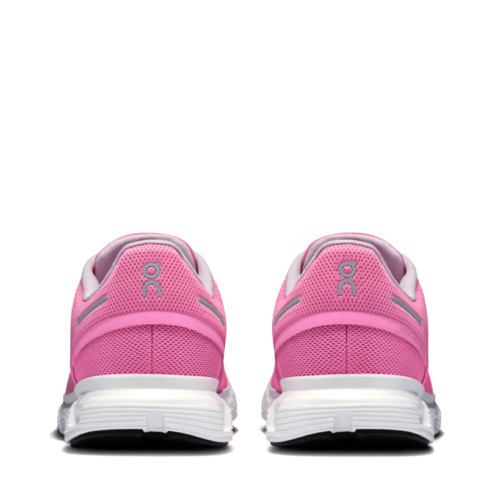 On Women's Cloud 6 Sneaker in Raspberry/White