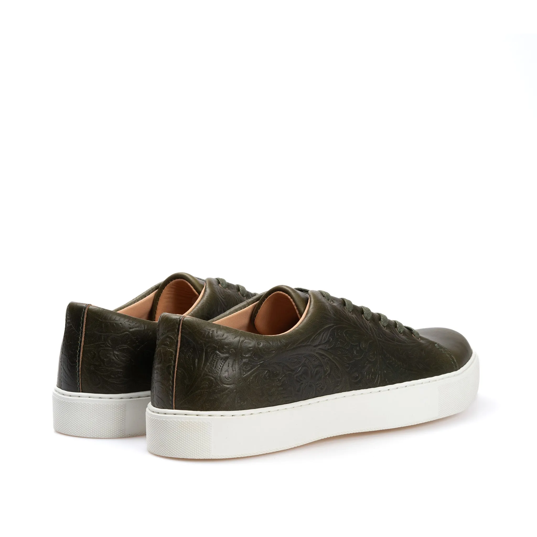 Overstone Derby - Western Floral Forest Green Chromexcel