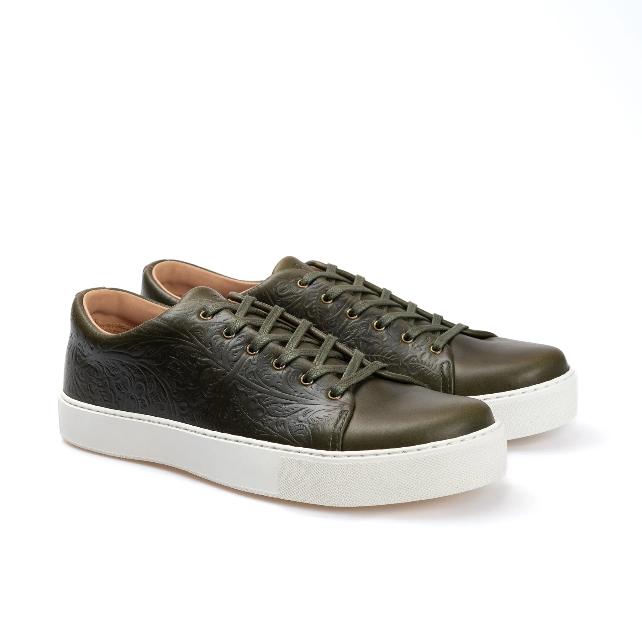 Overstone Derby - Western Floral Forest Green Chromexcel