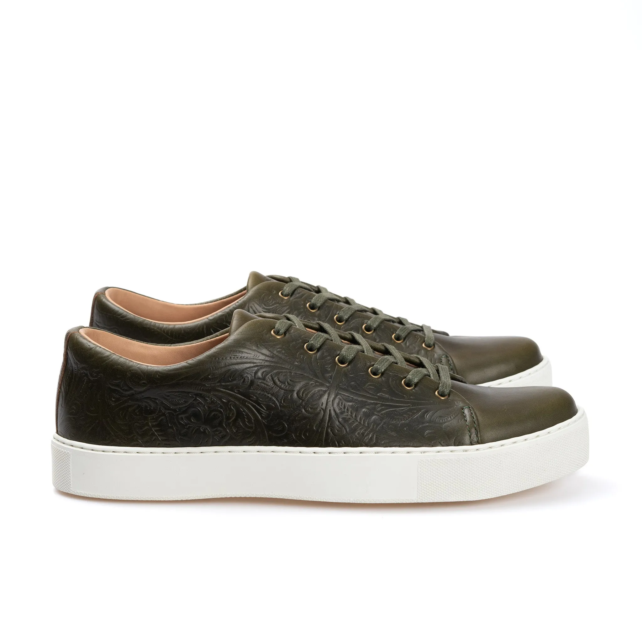 Overstone Derby - Western Floral Forest Green Chromexcel