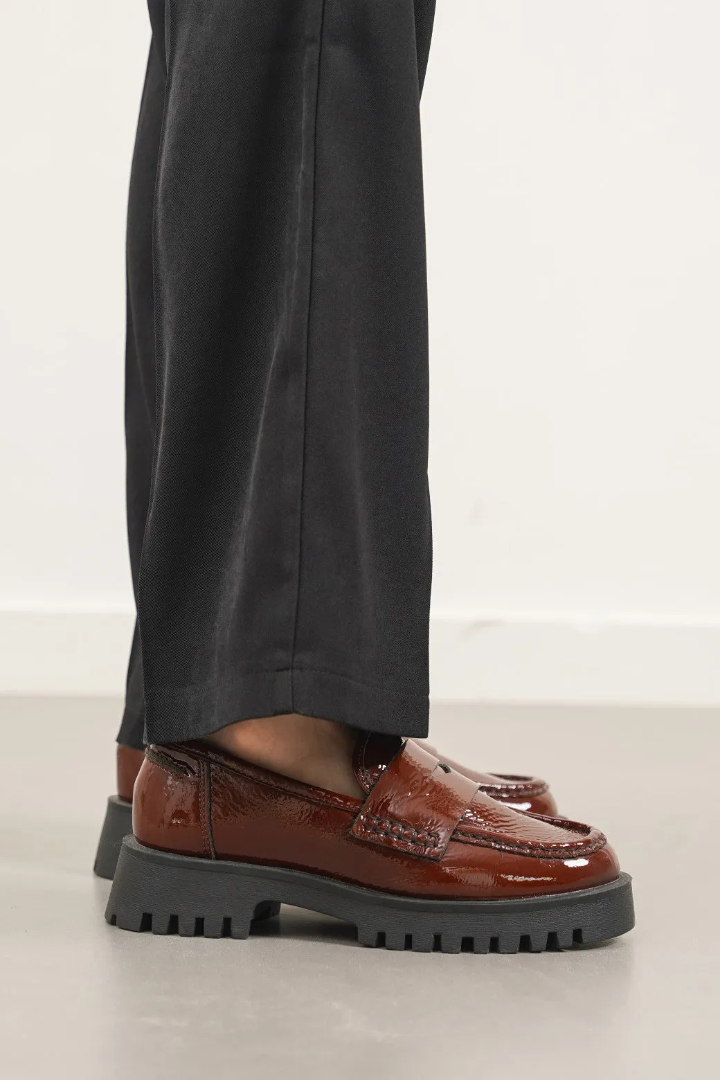 PATENT LEATHER LOAFERS