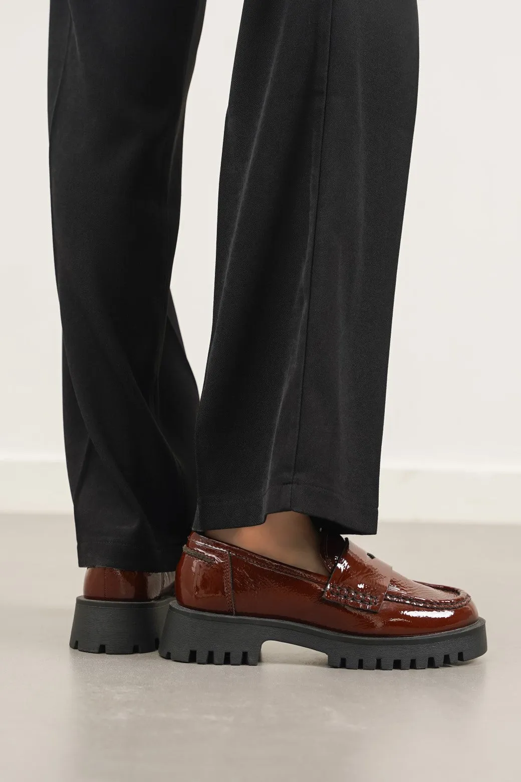 PATENT LEATHER LOAFERS