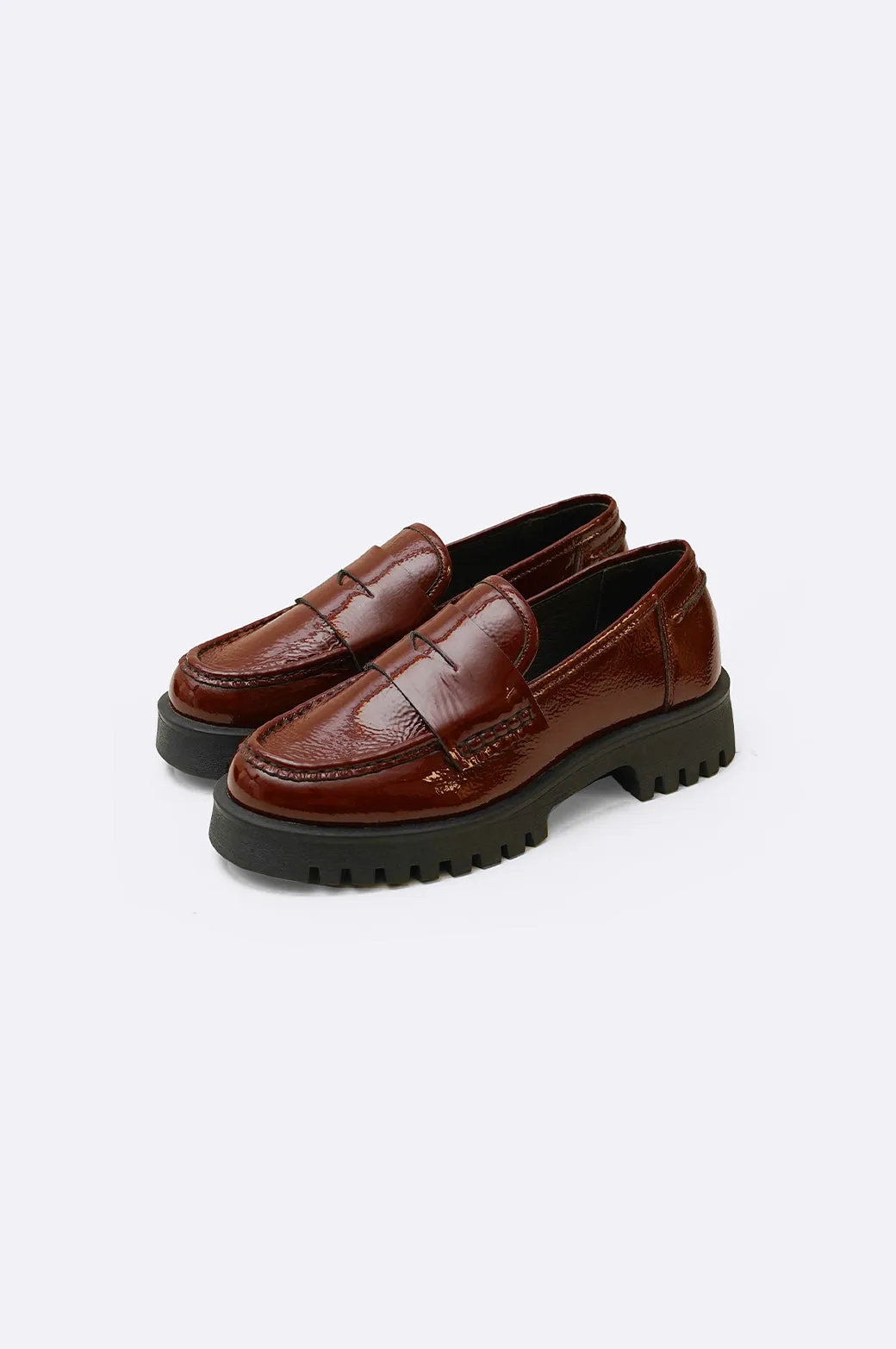 PATENT LEATHER LOAFERS