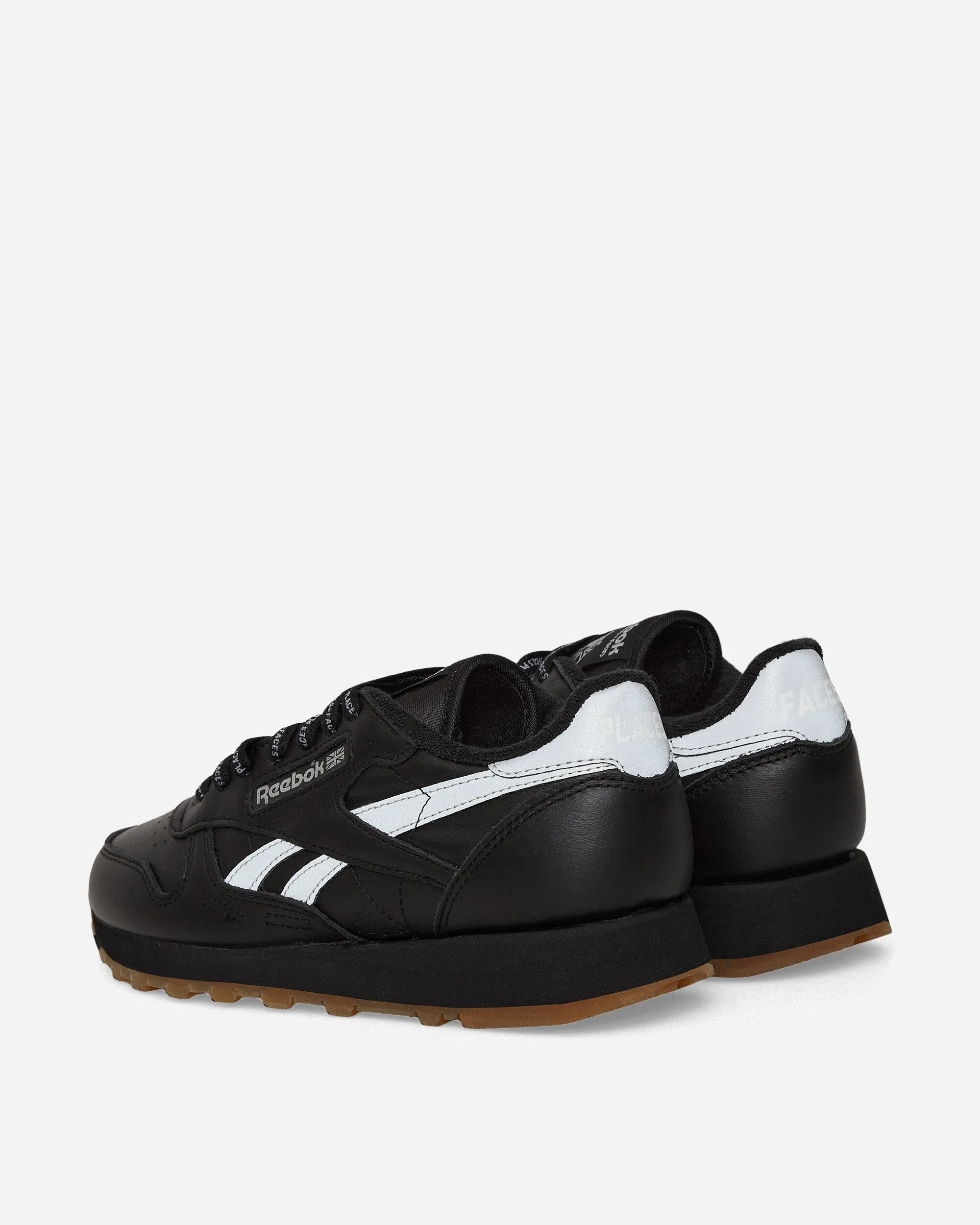 PLACES FACES Classic Leather Sneakers Black / Silver