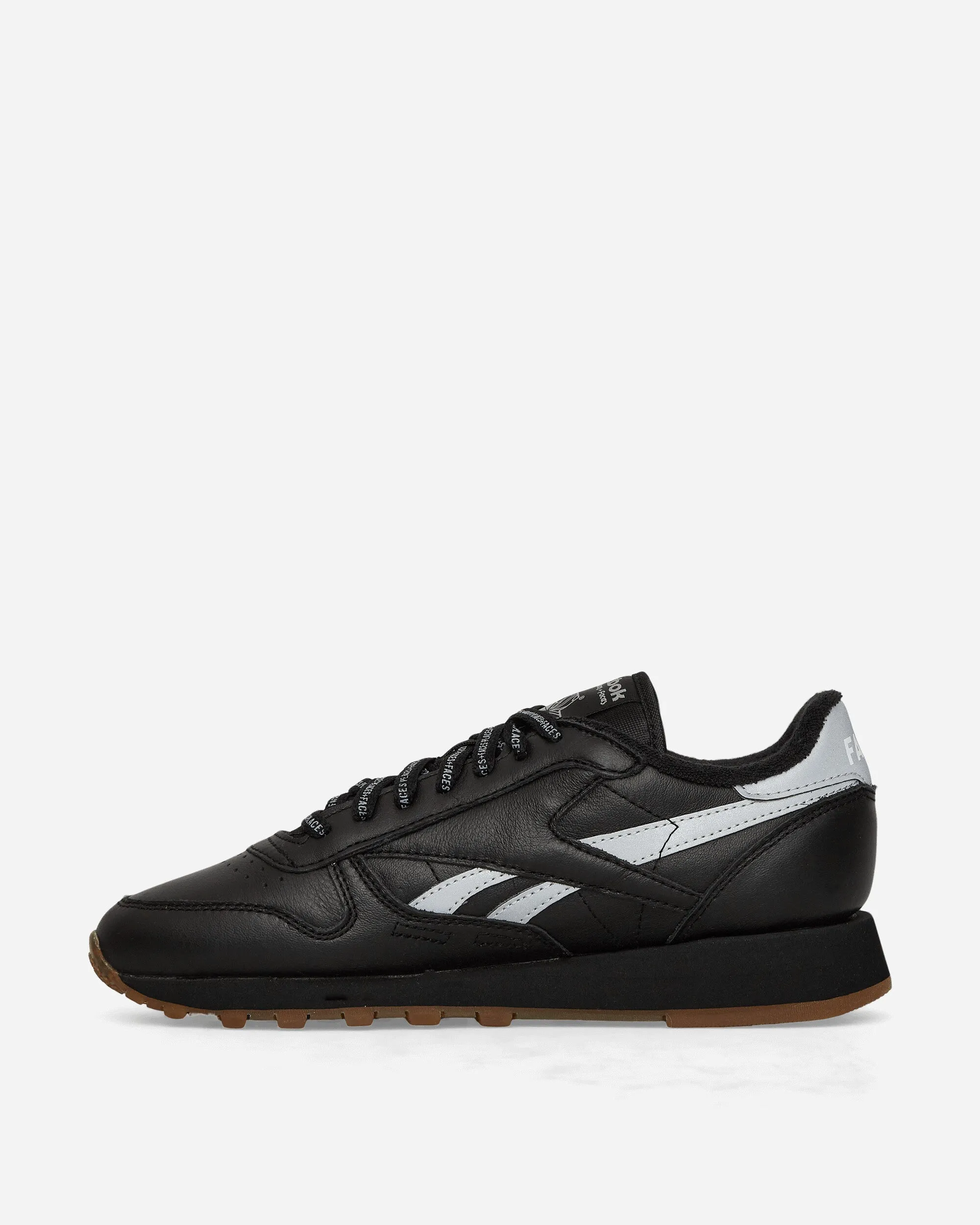 PLACES FACES Classic Leather Sneakers Black / Silver