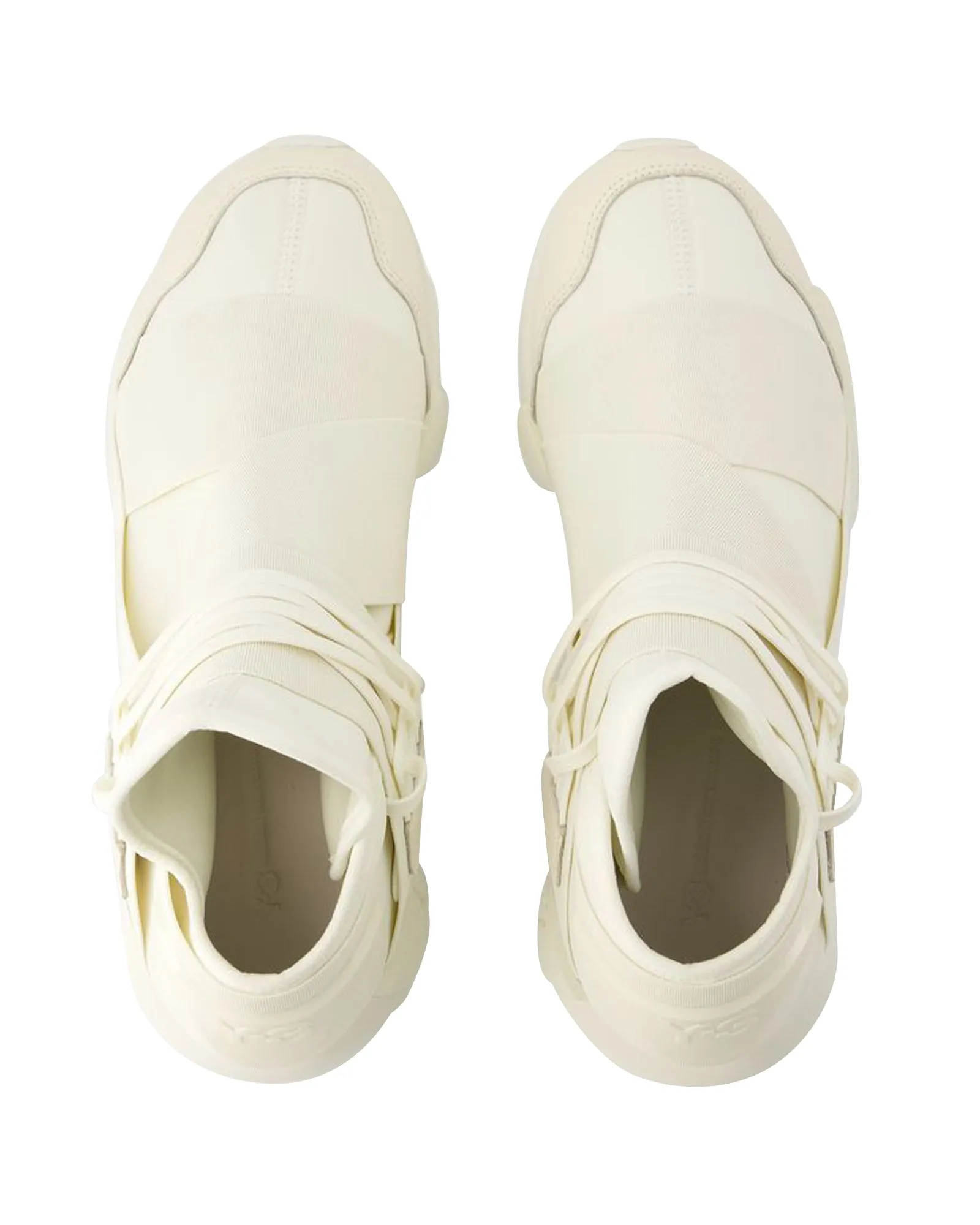 Qasa Sneakers - Y-3 - Leather - Beige/Blanc