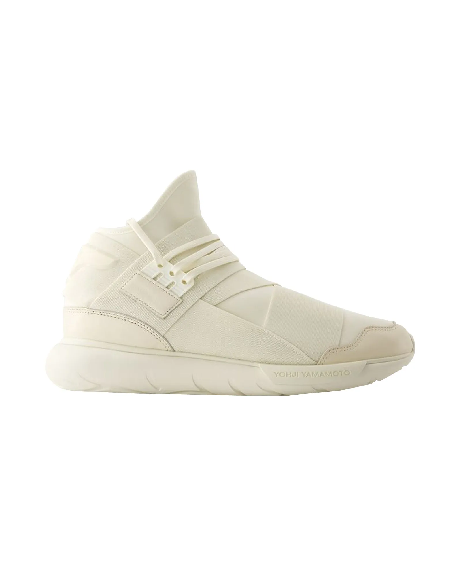 Qasa Sneakers - Y-3 - Leather - Beige/Blanc